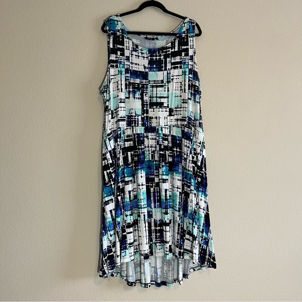 APT. 9 2X Dress Navy, Black, White, Teal, Green, City Lights Vibe, Sleeveless